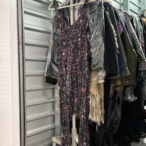 FP Movement Free People Patterned Jumpsuit w Pockets (Pink Black)